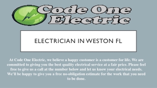 Electrician in Weston FL