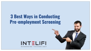 3 Best Ways in Conducting Pre-employment Screening