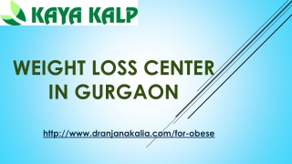 Weight Loss Center in Gurgaon-Dr Anjana Kalia