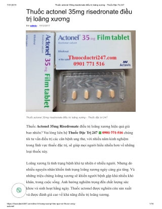 Thuoc actonel 35mg risedronate - Thuoc dac tri 247