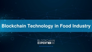 Blockchain Technology in Food Industry