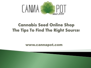 Cannabis Seed Online Shop – The Tips To Find The Right Source