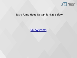Basic Fume Hood Design for Lab Safety