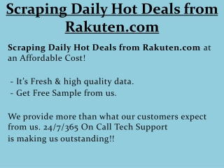 Scraping Daily Hot Deals from Rakuten.com