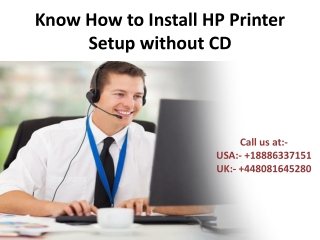 Know How to Install HP Printer Setup without CD