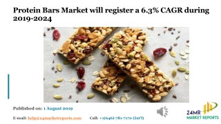 Protein Bars Market will register a 6.3% CAGR during 2019-2024