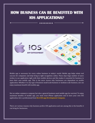 How Business Can Be Benefited With iOS Applications?