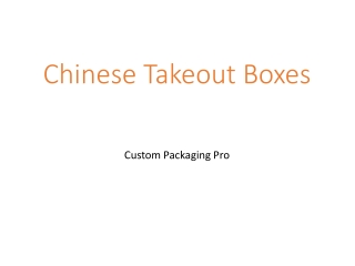 Chinese Takeout Boxes