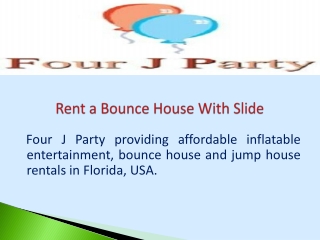 Rent a Bounce House With Slide