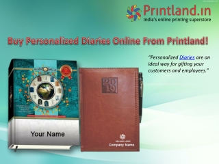 Buy Personalized Diaries Online From Printland | Promotional Diaries