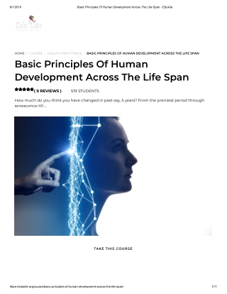 Basic Principles Of Human Development Across The Life Span - Edukite