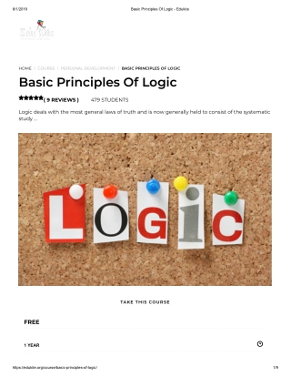 Basic Principles Of Logic - Edukite