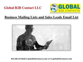 Business Mailing Lists and Sales Leads Email List