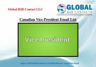 Canadian Vice President Email List