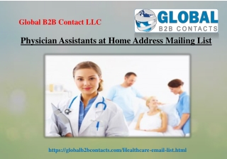 Physician Assistants at Home Address Mailing List