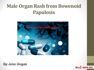 Male Organ Rash from Bowenoid Papulosis