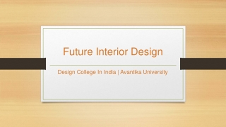 Future Interior Design - Avantika University