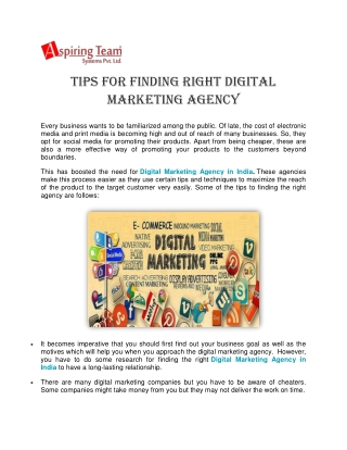 Tips for Finding Right Digital Marketing Agency