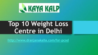 Top 10 Weight Loss Centre in Delhi-Dr Anjana Kalia