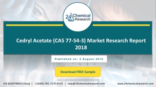 Cedryl Acetate (CAS 77-54-3) Market Research Report 2018