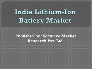 India Lithium-Ion Battery Market