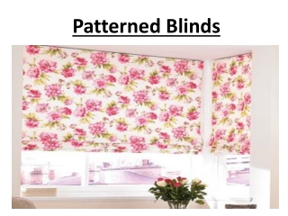 Patterned Blinds In Dubai