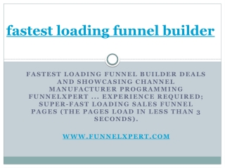 fastest loading funnel builder
