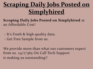 Scraping Daily Jobs Posted on Simplyhired