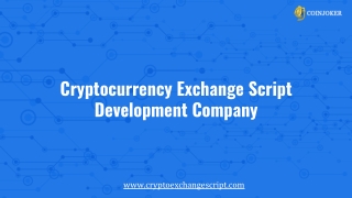 Cryptocurrency Exchange Script Development Company
