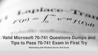 Microsoft 70-741 Dumps - Here's What Microsoft Certified Say About It
