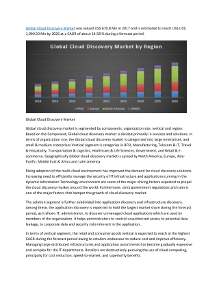 Global cloud discovery market