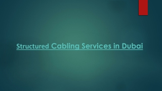 Structured Cabling Services in Dubai | Structured Cabling System - VRS Tech