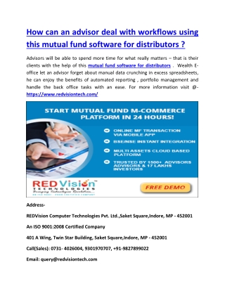 What kind of help this mutual fund software for IFA will provide at the time of Income Tax filing ?