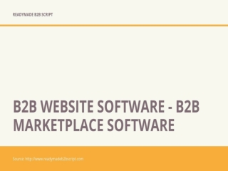 Readymade B2b Script - Online B2B Portal Marketplace Script