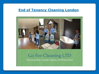 End of Tenancy Cleaning London