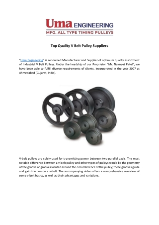 pulley supplier