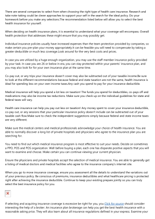 Guidelines To Help You Understand Your Wellbeing Insurance plan Choices!