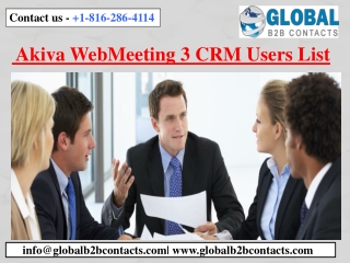 Akiva WebMeeting 3 CRM Users List