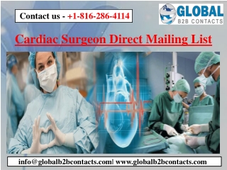 Cardiac Surgeon Direct Mailing List