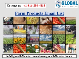 Farm Products Email List