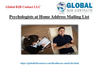 Psychologists at Home Address Mailing List