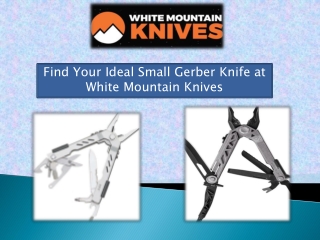 Find Your Ideal Small Gerber Knife at White Mountain Knives