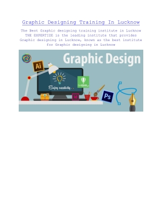 Graphic designing training in Lucknow