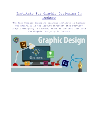 Institute for Graphic designing in Lucknow