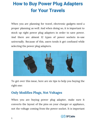 How to Buy Power Plug Adapters for Your Travels