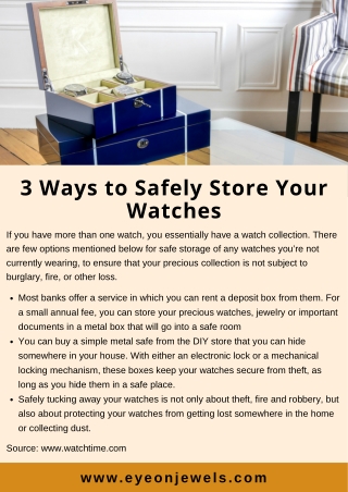 3 Ways to Safely Store Your Watches