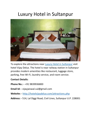 Luxury Hotel in Sultanpur