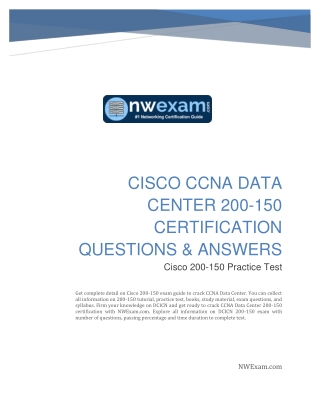 Get Free Cisco CCNA Data Center 200-150 Certification Questions & Answers