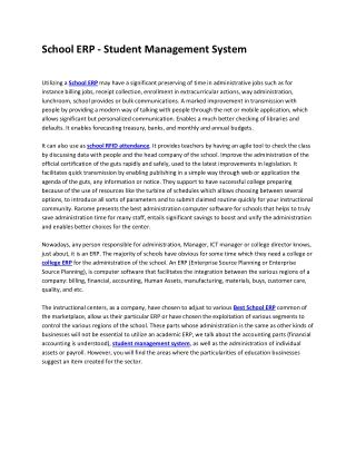 School ERP - Student Management System