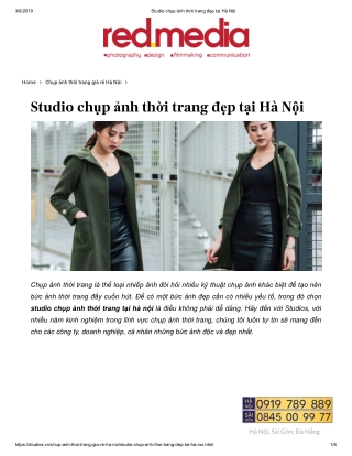 Studio chụp ảnh thời trang đẹp tại Hà Nội - red.com.vn